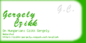 gergely czikk business card